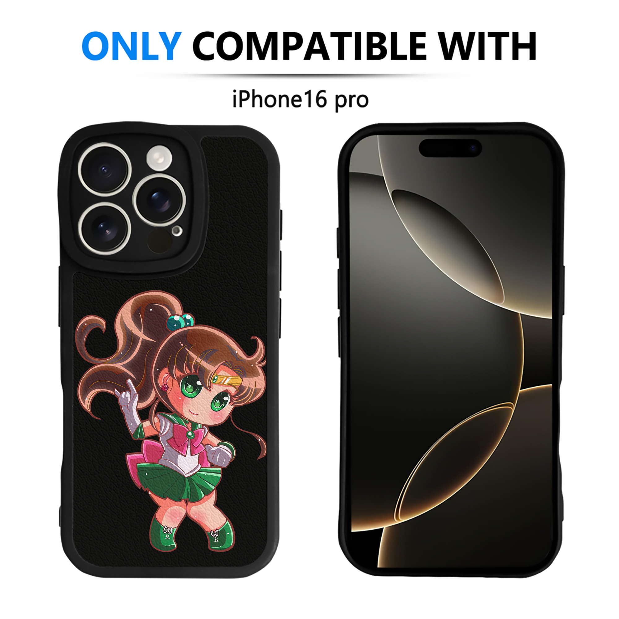 （画像用） 美少女戦士セーラームーン 木野 まこと きの まこと Sailor Moon Kino Makoto （セーラージュピター；Sailor Jupiter） 【iPhone 16シリーズ対応】シリコンスマホケース（レザー調） 材質：シリコン
